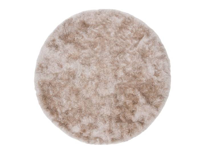 Teppich Anelie – runder Hochflor aus Polyester - Beige - Luxusbetten24