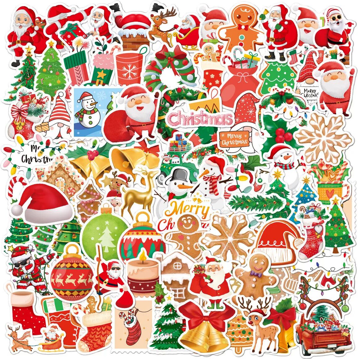 INF Autocollants de Noël 100 pièces