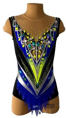 LightInthebox Rhythmic Gymnastics Leotard Women's Girls' Ice Skating Gymnastics Leotard Dyeing High Elasticity Professional Competition Skating Wear Crystal / Rhinestone Sleeveless Ice Skating