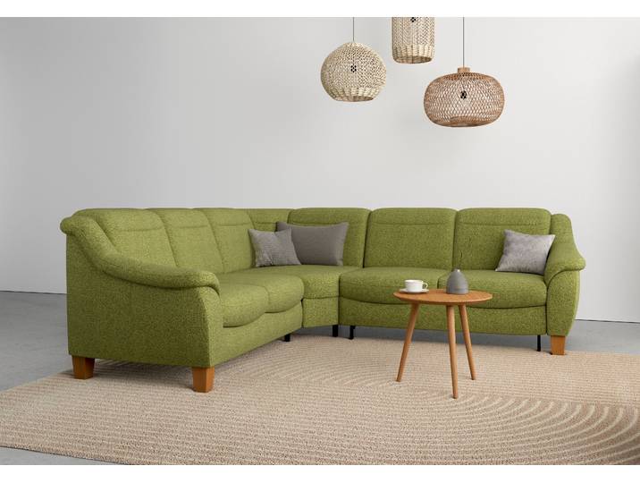 Ecksofa GOODPRODUCT Caldera L-Form , grün, B:270cm T:250cm, 100% Polyester, Sofas, Ecksofa, Federkern, optional Kopfteilverstellung, Schlaffunktion & Bettkasten