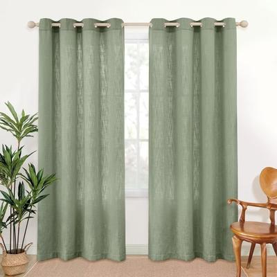 Awesome Home Linen Texture Light Filtering Grommet Panel Pair