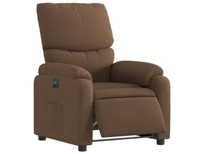 vidaXL Relaxsessel Elektrisch Braun Stoff