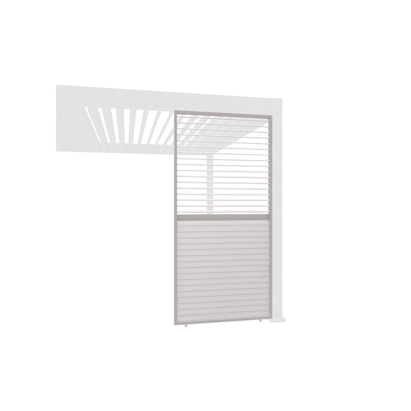 Weide Horizontale Lamellenwand Für Weide Pergola Aus Aluminium In Ivory Sand1.13 Meter