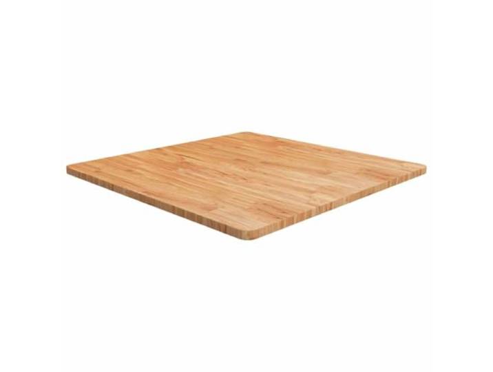 fsahslih Tischplatte Eiche Massivholz 90x90x2,5 cm Quadratisch Hellbraun Veredelte Holzplatte für Essbereich und Wohnzimmer, sofort einsatzbereit für Esstisch oder Couchtisch Gestelle.