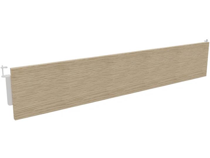 Voile de fond Burocolor Chêne pour bureau L.180 cm pieds Blanc