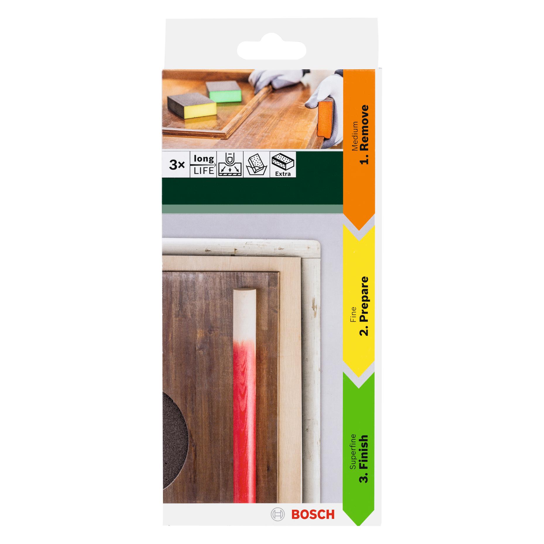 DIY Schleifschwamm-Set Bosch 3-tlg. (2609256F16)