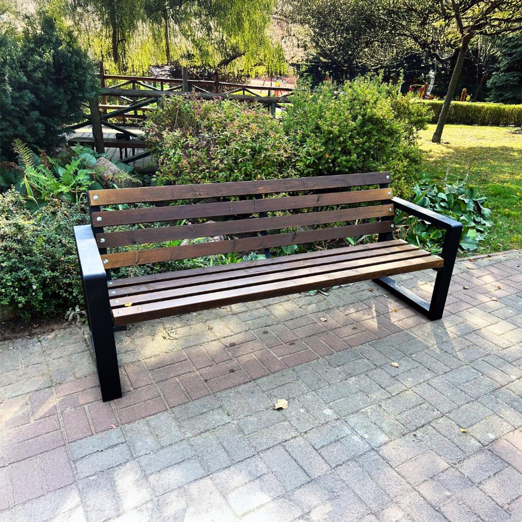 Grande Gartenbank 175 cm Braun