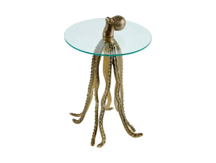 Design Beistelltisch „Wildlife Octopus“ Gold, Transparent Invicta Interiors