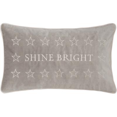 Dekokissen PAD "SHINE", grau (taupe, gemustert), B:30cm L:50cm, Polyester, Dekokissen_Sitzkissen_Kissenhüllen, Glänzende Materialien für ein luxuriöses, glamouröses Finish