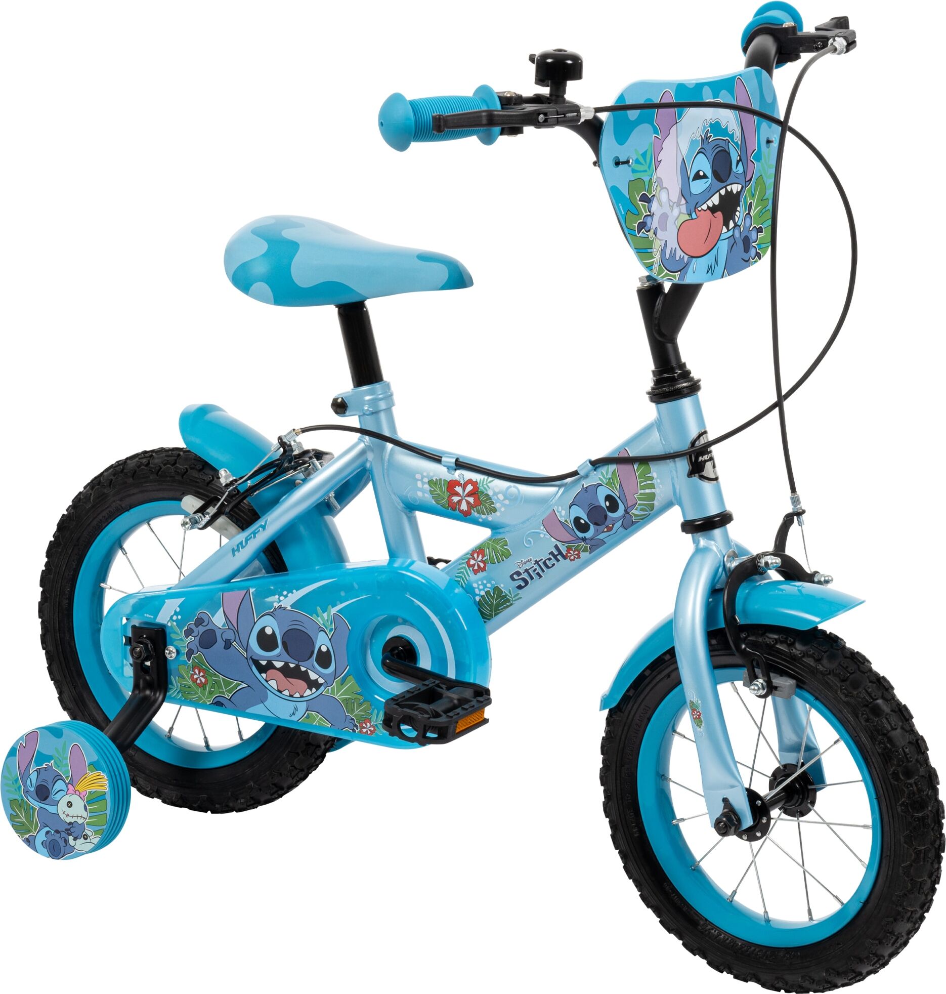 Kinderfahrrad HUFFY "Huffy Disney Stitch 12-Zoll-Kinderfahrrad", blau, Fahrräder, Kinder, 12 Zoll (30,48cm) hinten: 12 Zoll (30,48cm)