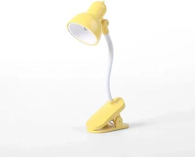 Uplift Treasures Portable Adjustable Clip Reading Light Battery Powered Mini Table Lamp Yellow yellow