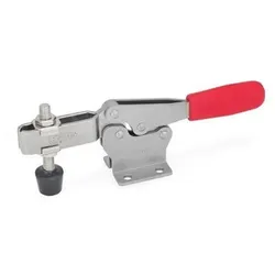 Schnellspanner, Edelstahl, Spannhebel horizontal, mit waagrechtem Fuß (820-75-MC-NI)