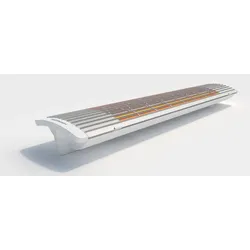 HEATSCOPE Heizstrahler Next 3000W Aluminium Weiß