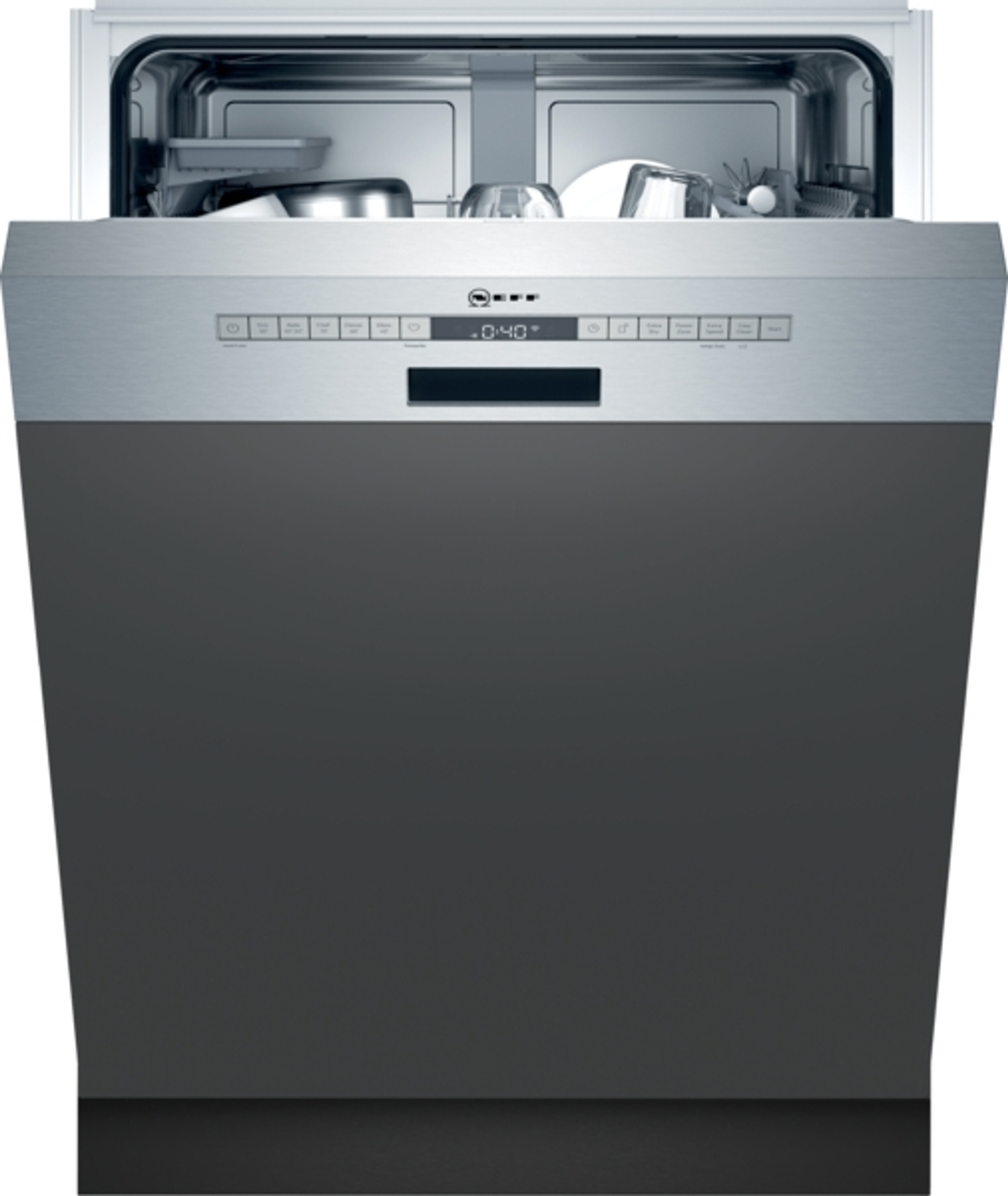 Neff S245HAS29E, Halb integriert, Standardgröße (60 cm), Edelstahl, Tasten, 1,75 m, 1,65 m