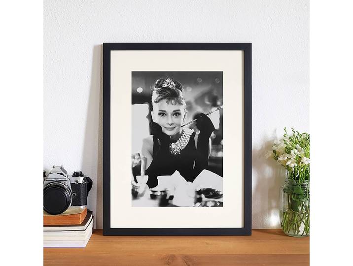 Tableau déco Breakfast at Tiffanys Cadre : hêtre massif verni Revêtement : plexiglas Multicolore 32 x 42cm