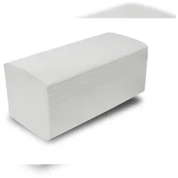Plock GmbH 4000 Papierhandtücher - 24 x 22 cm - weiß - V - Falz - Falthandtücher