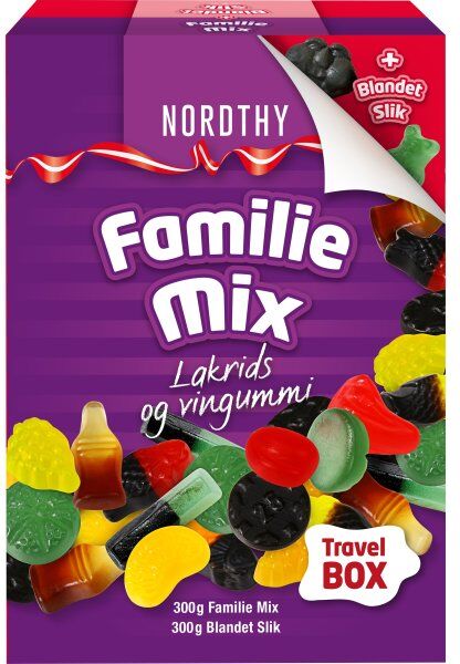 Nordthy Familie Mix, Blandet Slik, 600 G