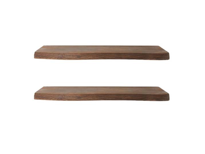 Étagère murale sapin massif marron 2 étagères 120x20 cm