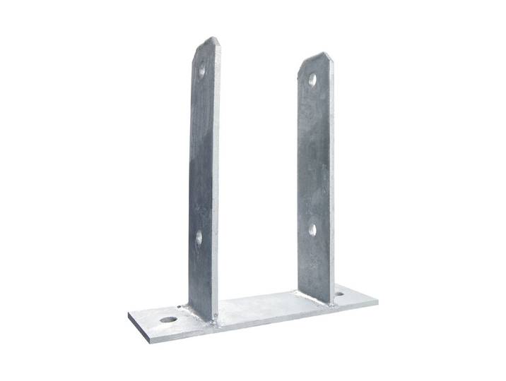 U-Pfostenträger mit Aufschraubplatte 20 × 6 × 18 cm