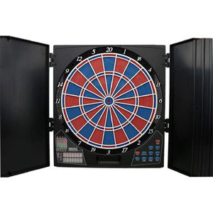 Bulls Dartscheibe Lightning RB Kabinett Set, elektronisch, 1 - 8 Spieler, aus Kunststoff, mit 6 Pfeilen, für Softdarts