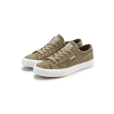 Sneaker ELBSAND "Schnürschuh, Stoffschuhe, Textilschuhe, Turnschuh, Freizeitschuh", Damen, Gr. 38, beige (khaki), Obermaterial: 100% Textilmaterial. Decksohle: 100% Textilmaterial. Futter: 100% Textilmaterial. Laufsohle: 100% Synthetik, unifarben,...