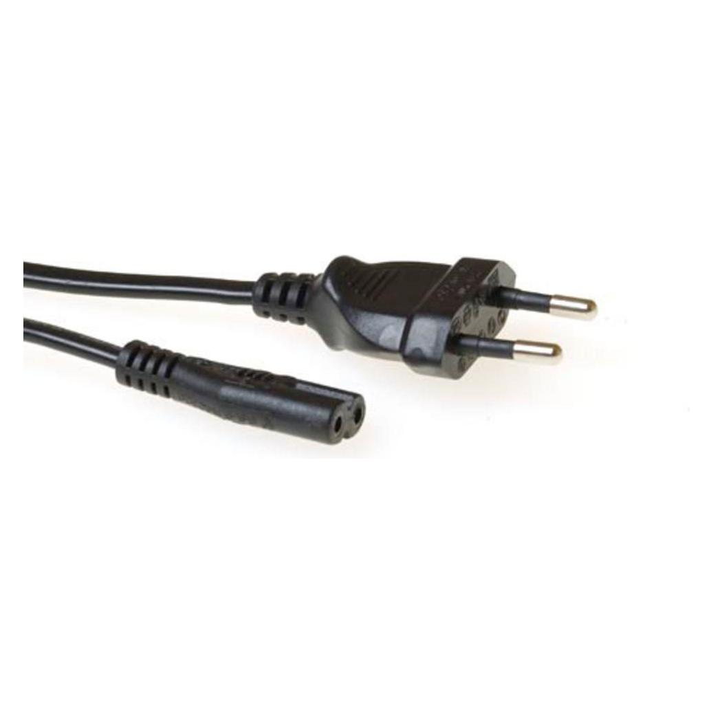ACT Powercord Euro male - C7 female black 1 m (1 m) (AK5417)