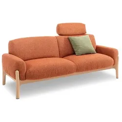 Segmüller Werkstätten Sofa 2-Sitzer klein Mika01 Stoff Ziegel