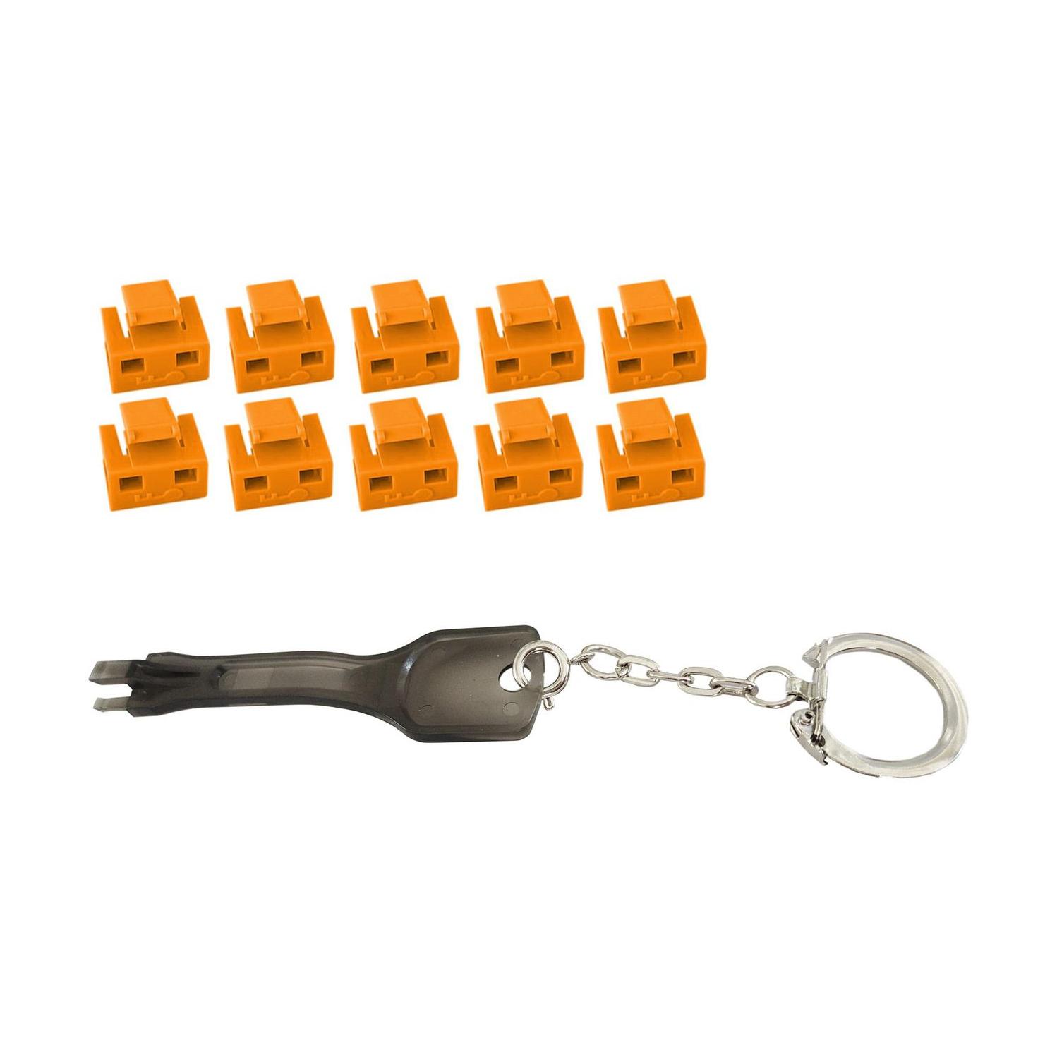 MicroConnect RJ45 Port blockers with key (MC-RJ45PORTBLOCK-O)