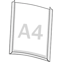 10 Plakathüllen, 500 μm Hart-PVC, selbstklebend, DIN A4 Hochformat, matt-transparent, vorne offen