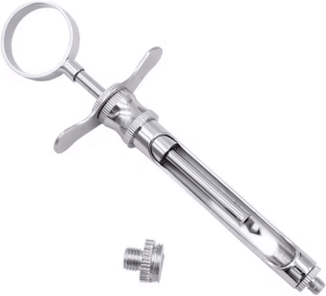 Inspire Essentials ProDent Stainless Steel Dental Aspirating Syringe 1.8ML For Precision Injections hook Head