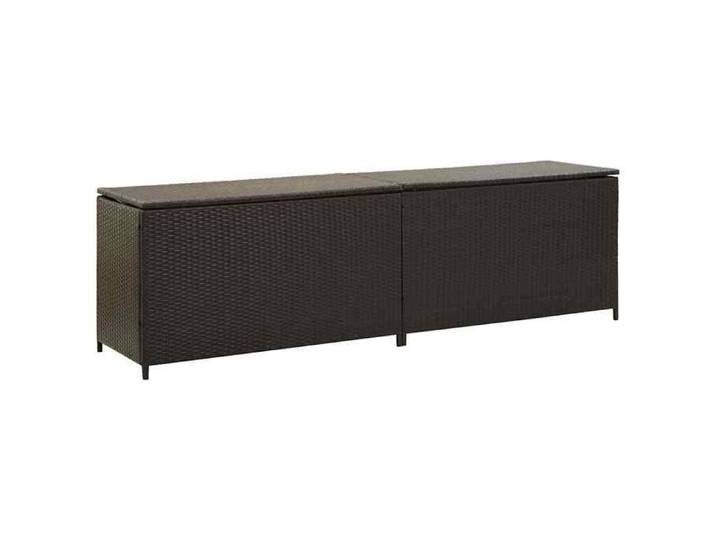@FRENCH COFFRE D'EXTERIEUR - TOP VENTES - Boîte de rangement de jardin résine tressée 200x50x60cm marron 3523017