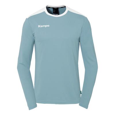 Langarmshirt KEMPA "Langarmshirt Emotion 27", Herren, Gr. 3XL, blau (aqua, weiß), Obermaterial: 100% Polyester Pol. recyc.., Shirts Langarmshirt