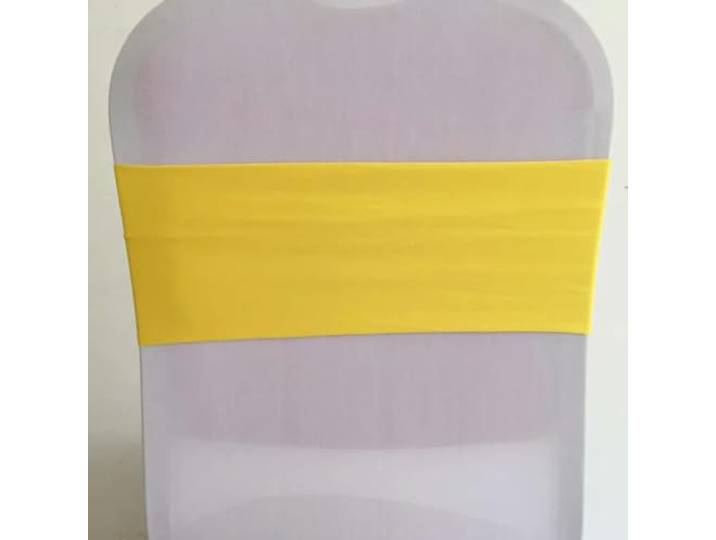 HIPdudRTG Satinbänder mit Schleifen für Stühle, 10 stücke/50 stücke Spandex Hochzeit Stuhl Schärpe Schärpen Hotel(Yellow,50pcs)