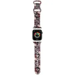Hello Kitty Silicone Tags Graffiti - Armband für Apple Watch 38/40/41 mm (rosa)