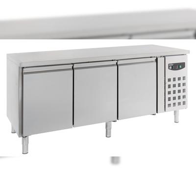 Combisteel Bäckerei Kühltisch 202 cm – 3 Türen, 635L, für 60x40 cm Bleche