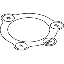 hansgrohe Aufkleber 2-Loch Wannenrand 97791000 Thermostat