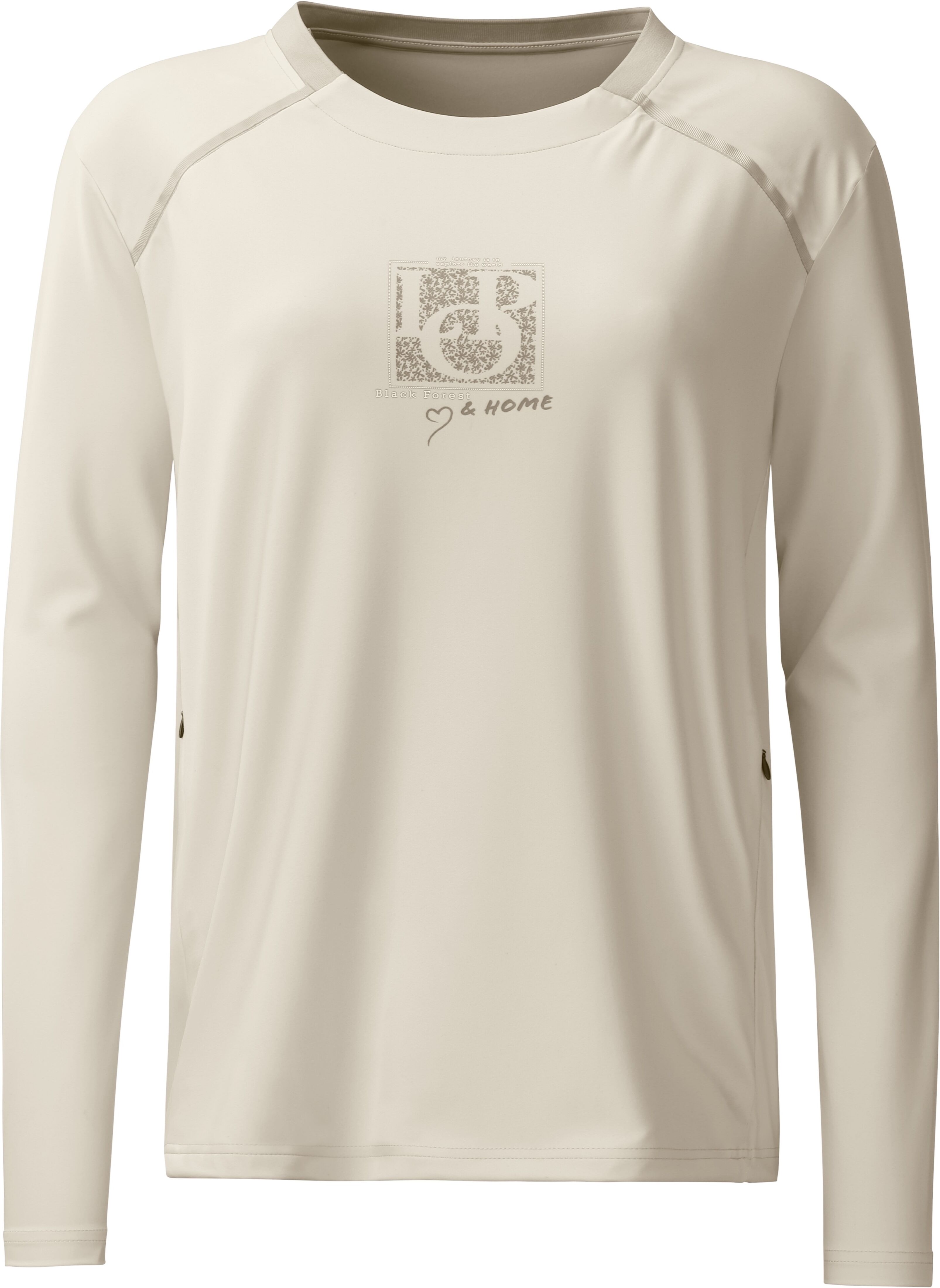 Sweatshirt LPO "Sweatshirt Lotta", Damen, Gr. 44L, whisper weiß, 92% Polyester, 8% Elasthan, regular fit hüftbedeckend, Sweatshirts Sweatshirt whisper weiß 44L