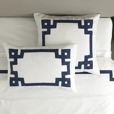 Suzanne Kasler Greek Key Sham - Tan Euro - Ballard Designs