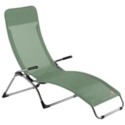 Gartenliege Samba aus Aluminium, modern und wetterfest, Salbei, verstellbar für Outdoor