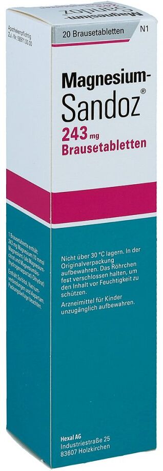 Magnesium Sandoz Magnesium-Sandoz® 243 mg Brausetabletten 20stk