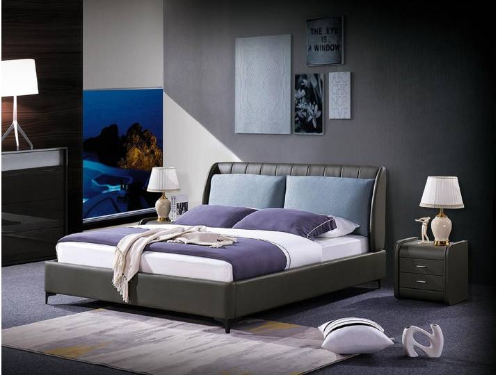 Xlmoebel Polsterbett Luxuriöses Doppelbett in Taupe mit eleganter Ausstrahlung (Doppelbett, 1-tlg., Bett), Hergestellt in Europa