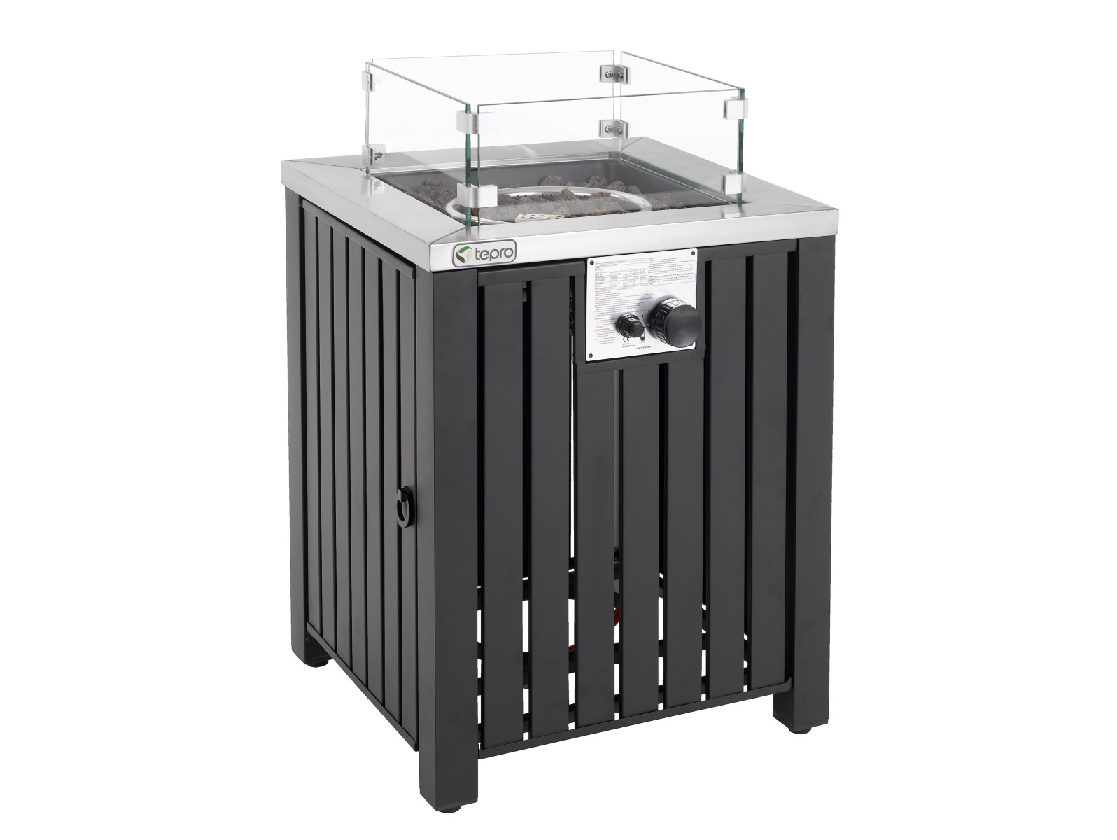 TEPRO Gasfeuerstelle Topeka ca.13 kW, mit Glasumrandung 16895088