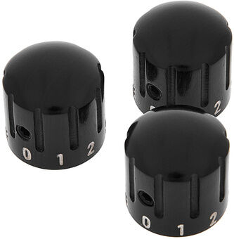 Harley Benton Parts Slotted Knob Set Ebony