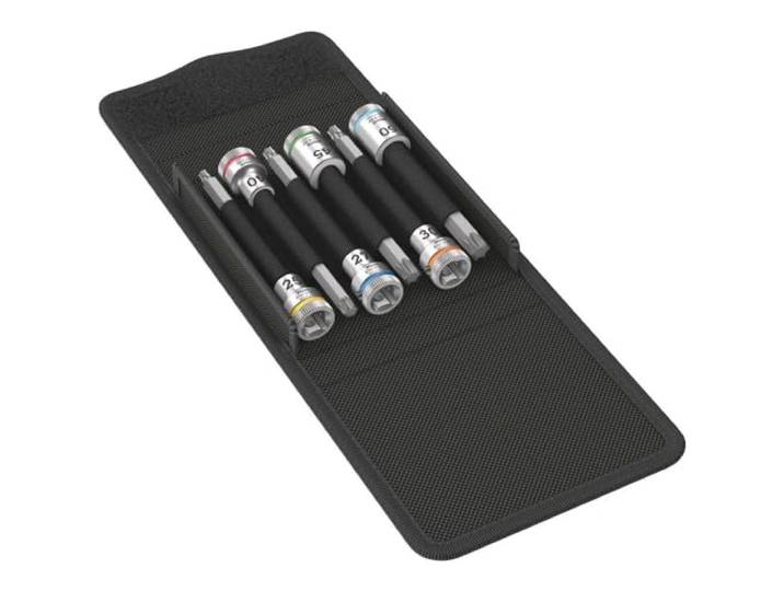 Wera 05003185001 8767 B Torx HF 1 Zyklop Jeu de douille-embouts\, 6 Pièces\, Noir
