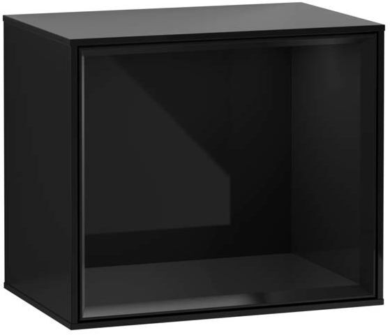 Villeroy und Boch Finion Regalmodul G590PHPH 41,8x35,6cm, Ladestation, Emotion, Regal Glossy Black, Glossy Black Lacquer
