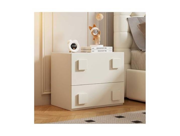 Lshtshf-ddzz Nachttisch, moderner Nachttisch, Schlafzimmer Beistelltische, Wohnzimmer, Nachttisch(Off-white,40X30cm)