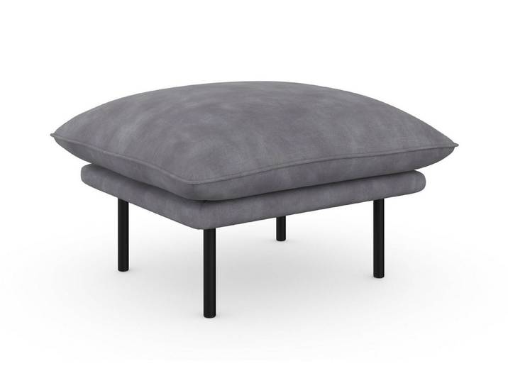 OTTO home Polsterhocker Stine, Besonderes Design durch Kissenoptik und Keder