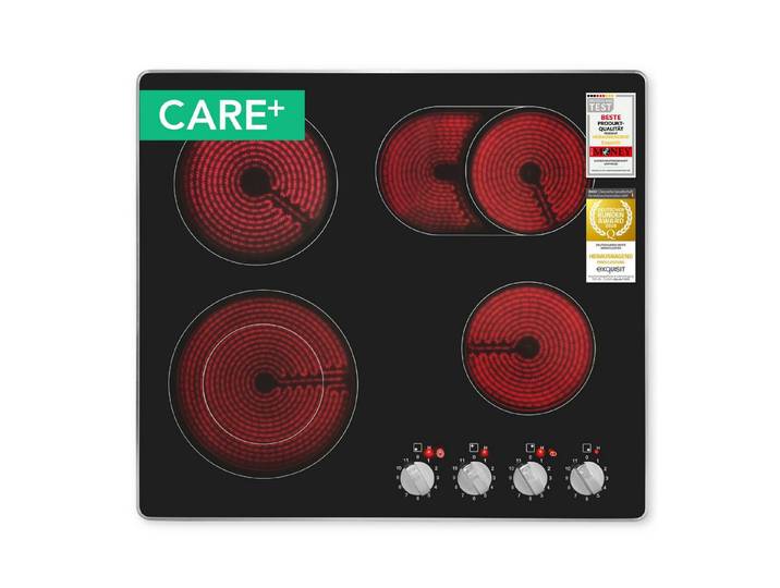 exquisit Elektro-Kochfeld EKC600-RKBZ-420Care, 4 Kochstellen, 7200 W Leistung, 11 Leistungsstufen