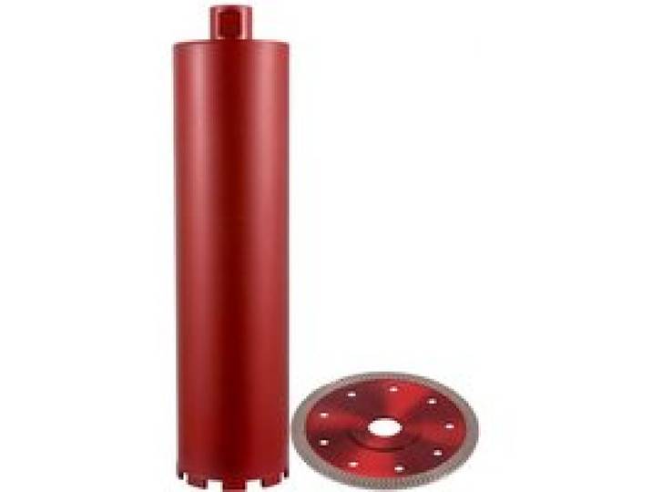 VEVOR Couronne Diamant pour Carotteuse 101 mm Couronne de Forage Diamantée Foret avec Lame de Scie Arbre Concentrique Stable, Carottage à Sec/Humide Trépan pour Perçage Béton Maçonnerie Brique Marbre