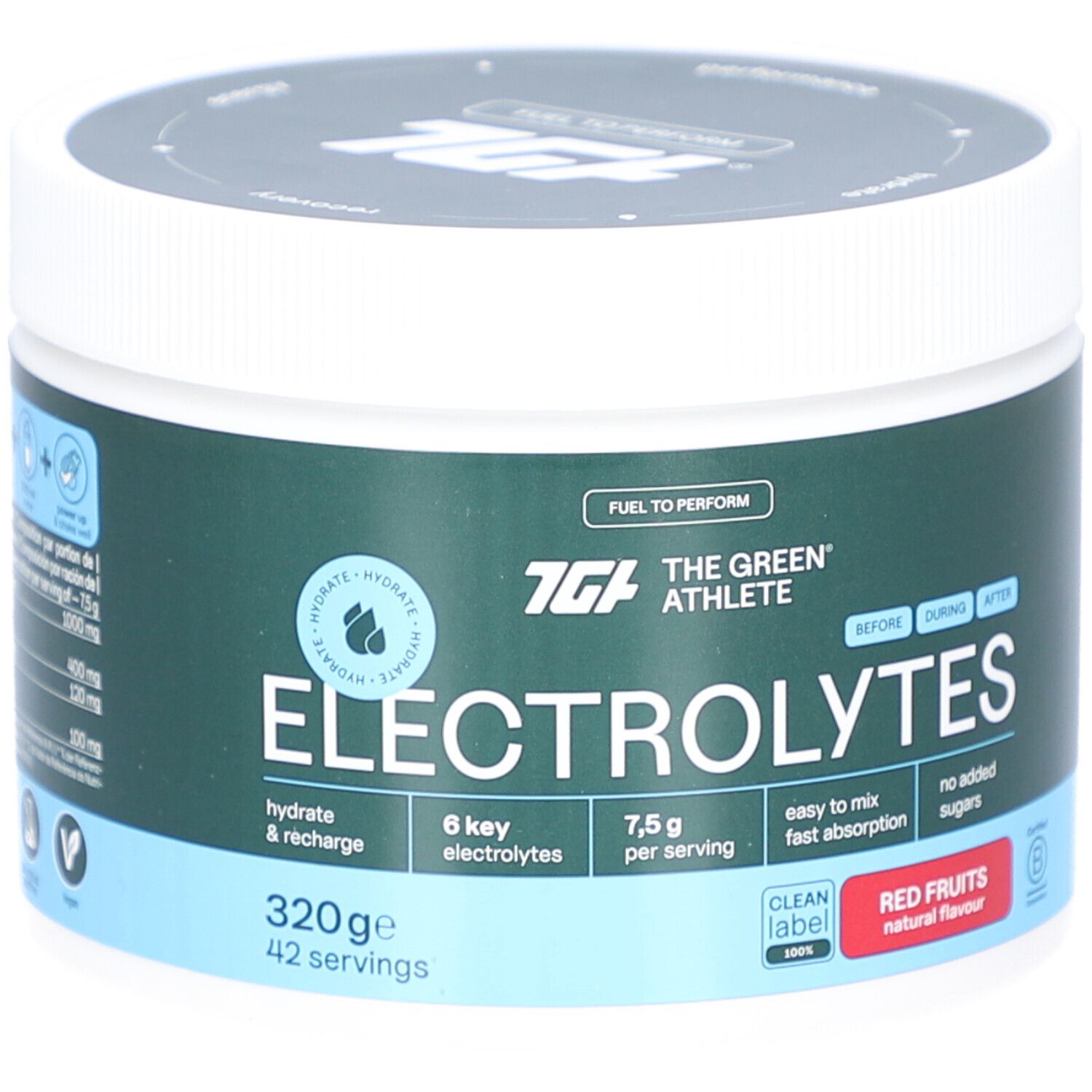 The Green Athlete Elektrolytes red fruits 320g 320 g Pulver